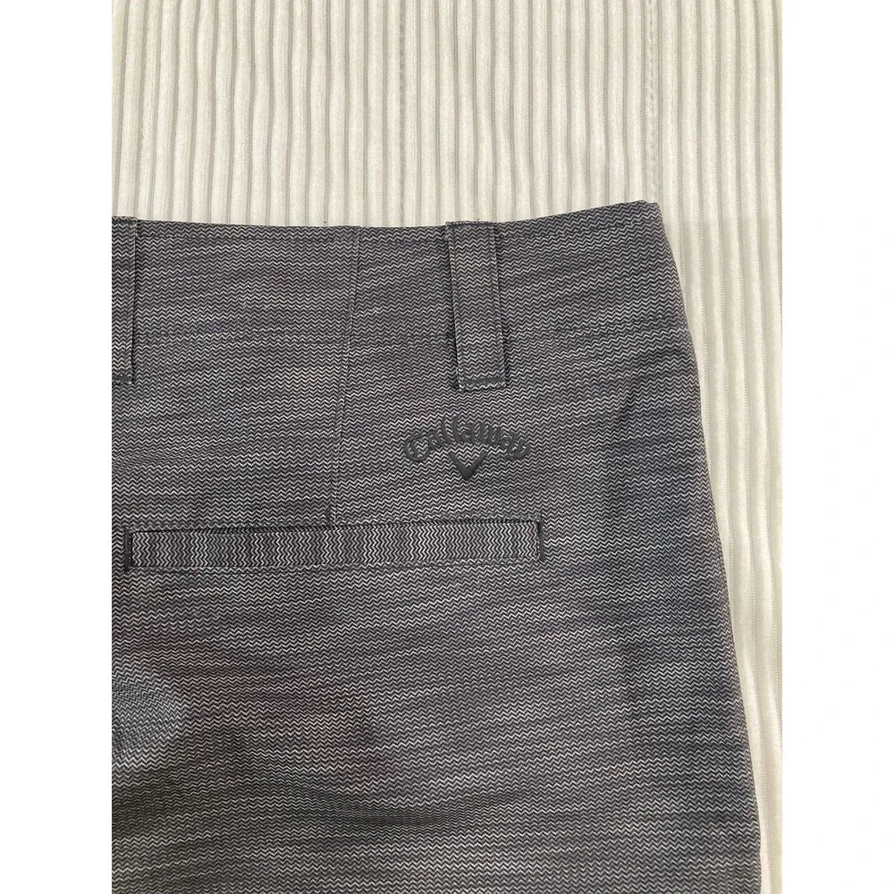 Callaway Golf Shorts Mens 40 Gray Zigzag Print Flex Fit Moisture Wicking Stretch